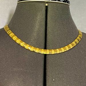 18” golden striped necklace